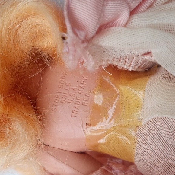 Collectible Vintage Storybook Doll Plastic Sleepy Eyes Pink #3 - Picture 10 of 14